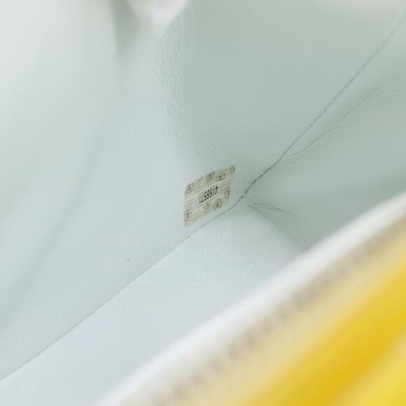 CHANEL Matelasse Backpack Patent Leather Yellow Silver CC - Picture 11 of 16